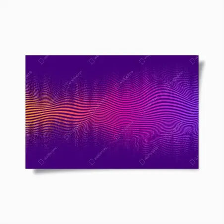 Poster vagues chromatiques violet et magenta – Wallnifity®