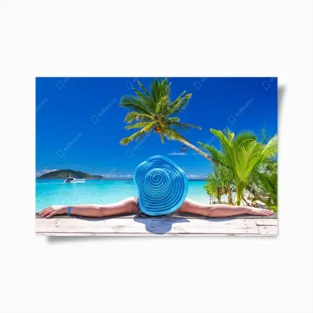 Poster détente sous les palmiers – Wallnifity®