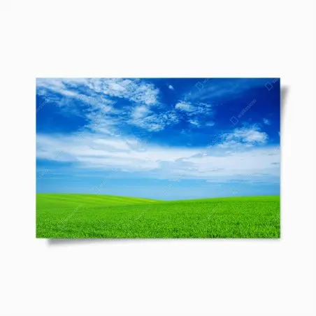 Poster horizon verdoyant sous ciel bleu – Wallnifity®