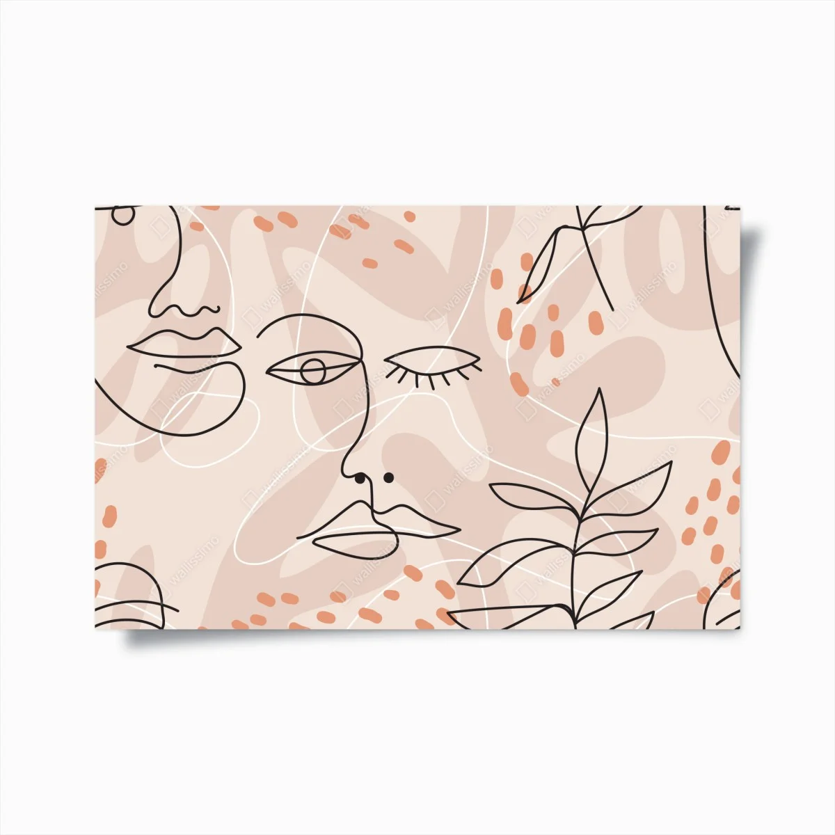 Poster visages en tracé continu sur fond pastel – Wallnifity® Poster visages en tracé continu sur fond pastel – Wallnifity®