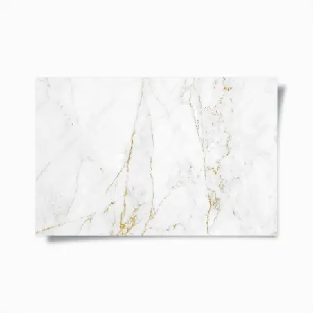 Poster marbre blanc aux veinures dorées – Wallnifity®