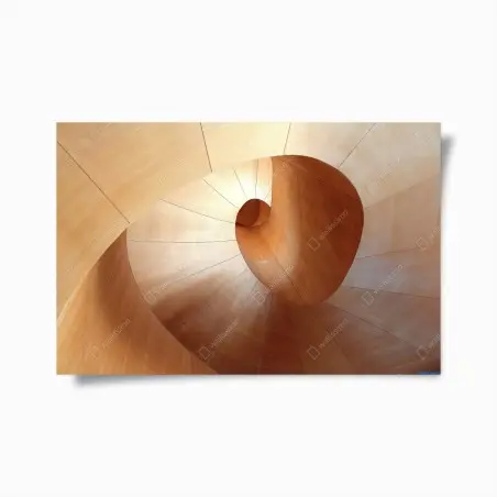 Poster spirale architecturale en bois – Wallnifity®