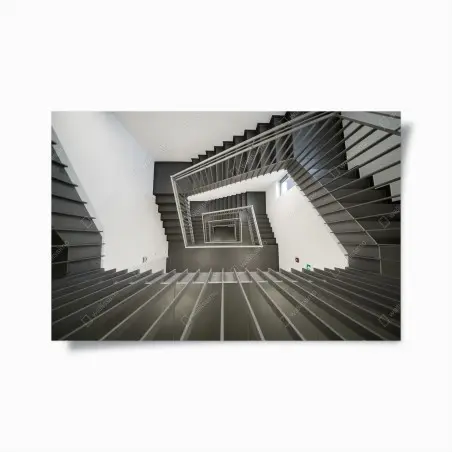 Poster perspective d'escalier minimaliste – Wallnifity®