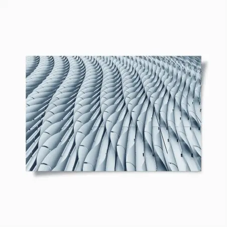 Poster vagues métalliques motif architectural moderne – Wallnifity®