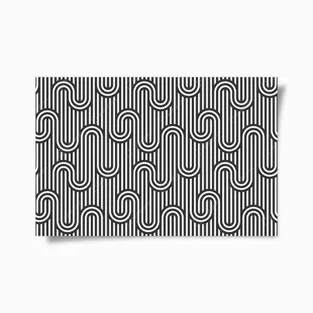 Poster motif optique géométrique en noir et blanc – Wallnifity®