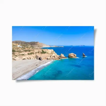 Poster falaises ensoleillées et eaux turquoise – Wallnifity®