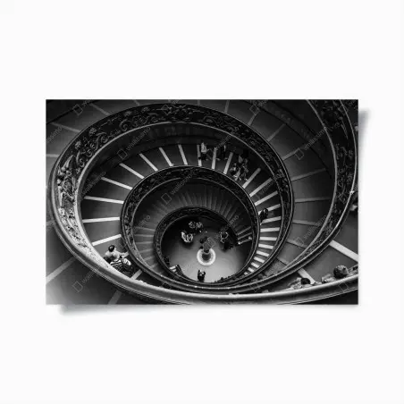Poster spirale architecturale en noir et blanc – Wallnifity®