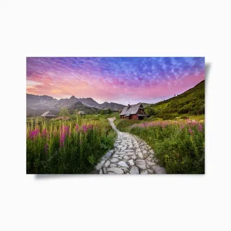 Poster lever de soleil estival à Hala Gąsienicowa, Tatras – Wallnifity®