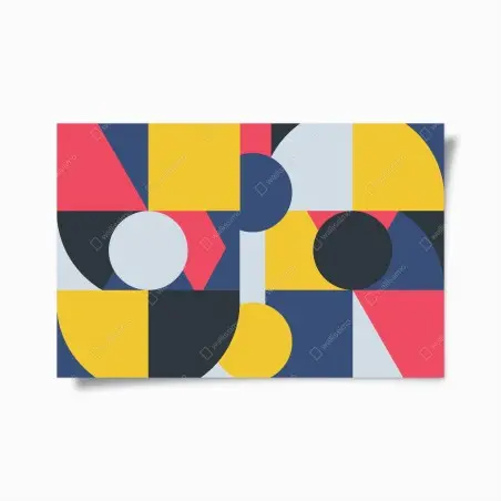 Poster motif géométrique coloré pour décoration murale – Wallnifity®
