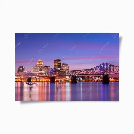Poster horizon au crépuscule de Louisville – Wallnifity®