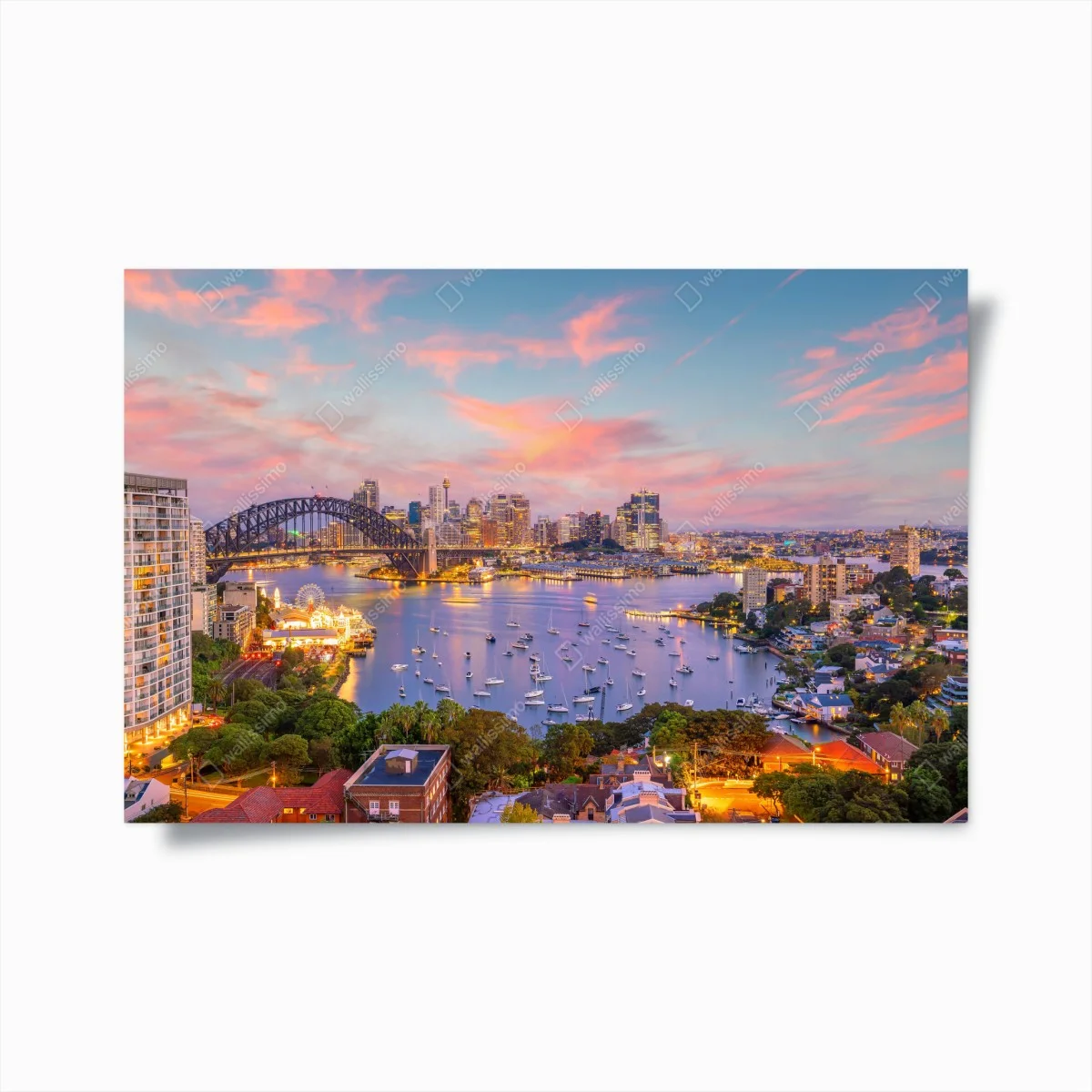 Poster coucher de soleil sur Sydney et le Harbour Bridge – Wallnifity® Poster coucher de soleil sur Sydney et le Harbour Bridge – Wallnifity®