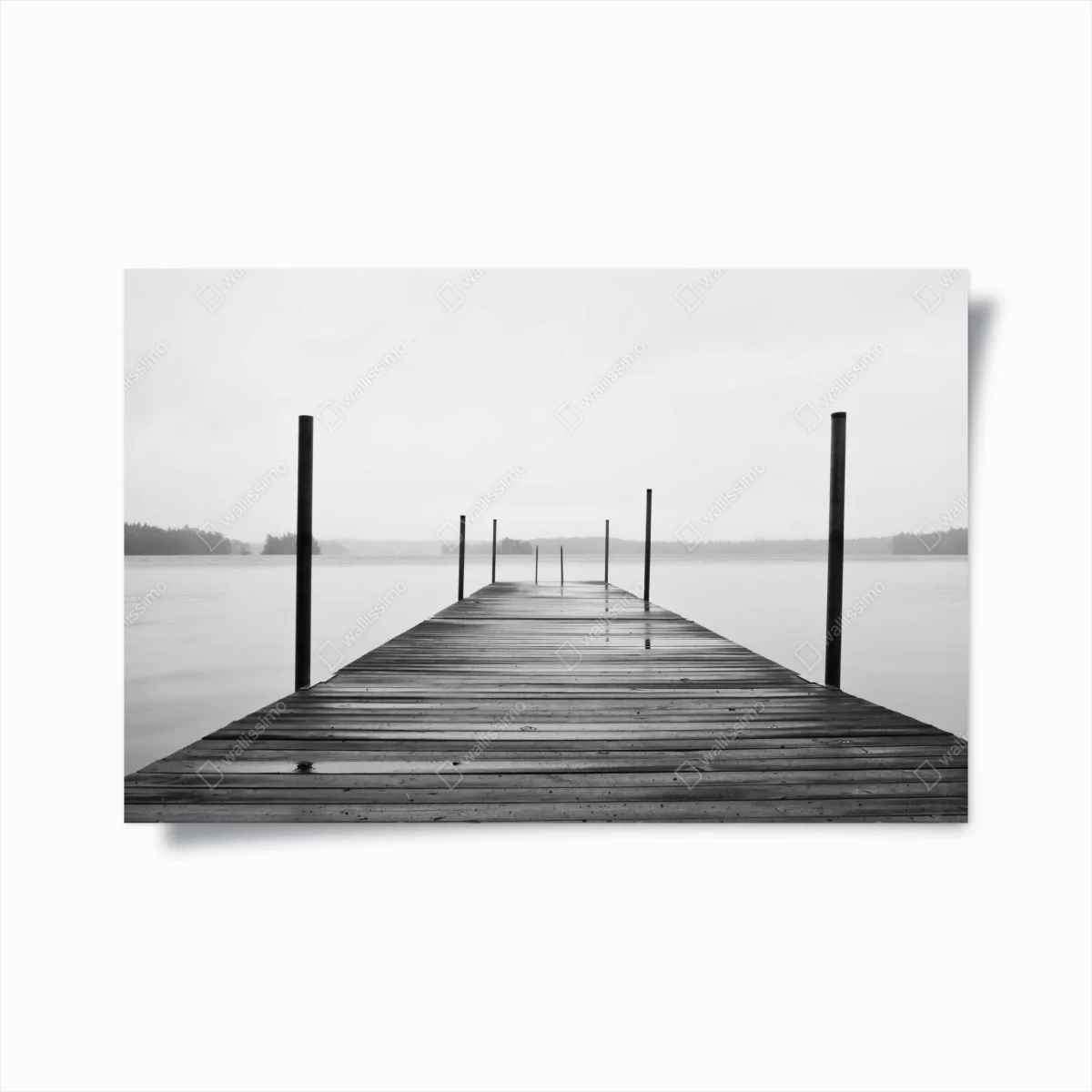 Poster ponton brumeux sur lac minimaliste – Wallnifity® Poster ponton brumeux sur lac minimaliste – Wallnifity®