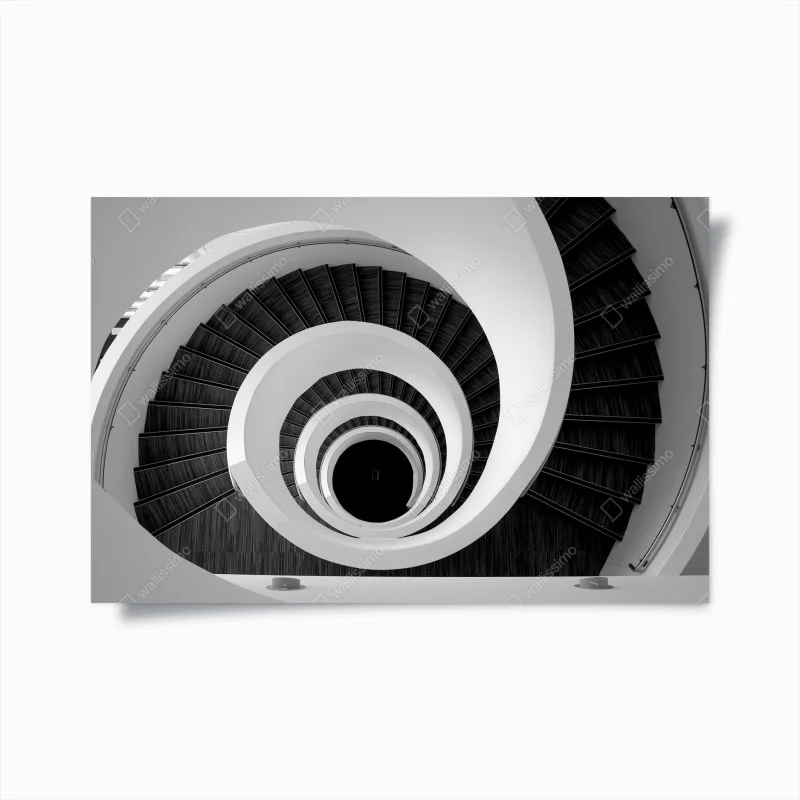 Poster spirale architecturale en noir et blanc – Wallnifity®