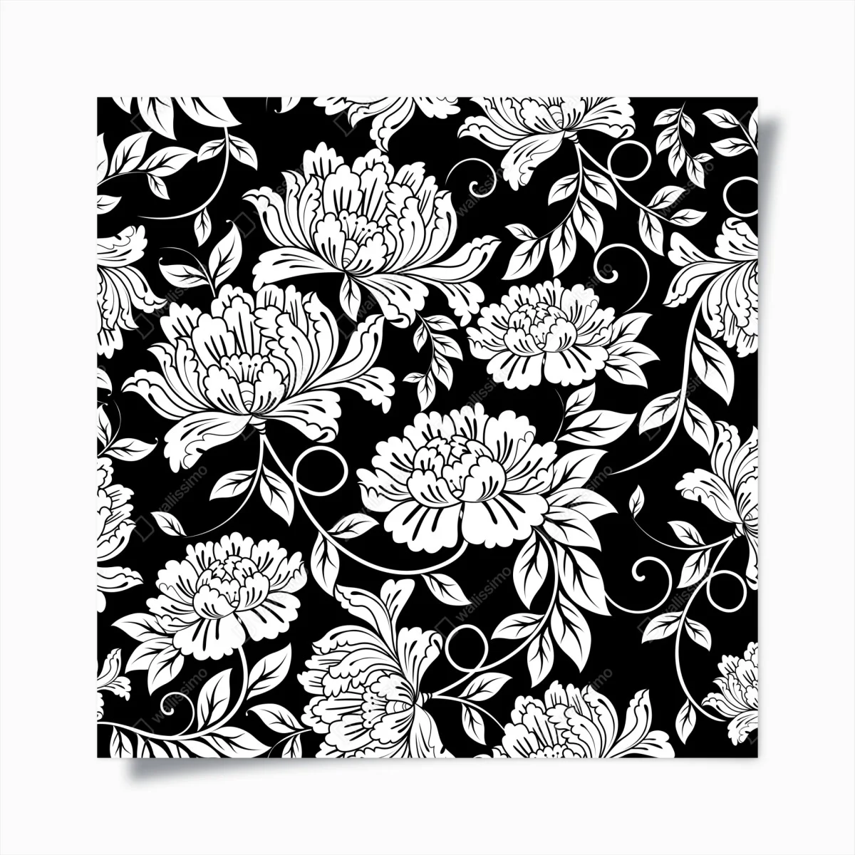 Poster motif floral noir et blanc élégant – Wallnifity® Poster motif floral noir et blanc élégant – Wallnifity®