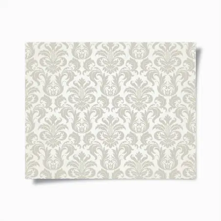 Poster motif damassé baroque beige et crème – Wallnifity®
