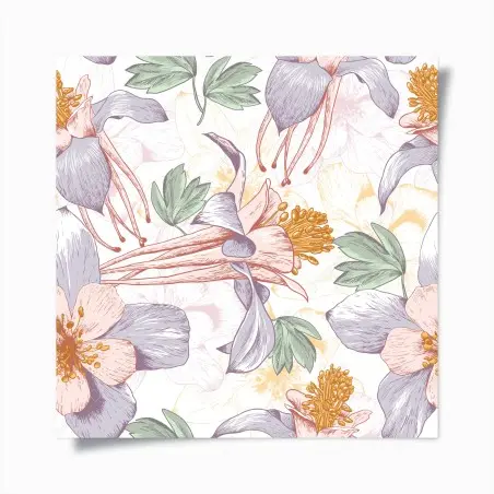 Poster motif floral pastel délicat pour décoration intérieure – Wallnifity®