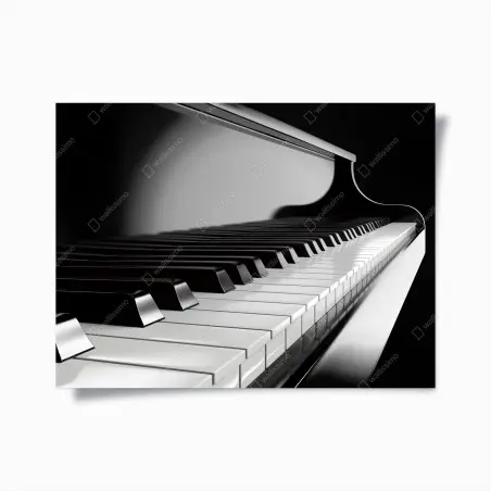 Poster élégance du piano en noir et blanc – Wallnifity®