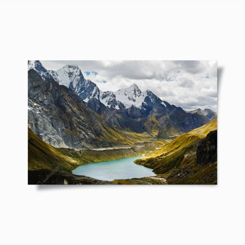 Poster panorama de lac glaciaire en montagne – Wallnifity® Poster panorama de lac glaciaire en montagne – Wallnifity®