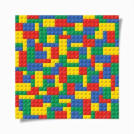 Poster motif de briques colorées pour décoration murale – Wallnifity®