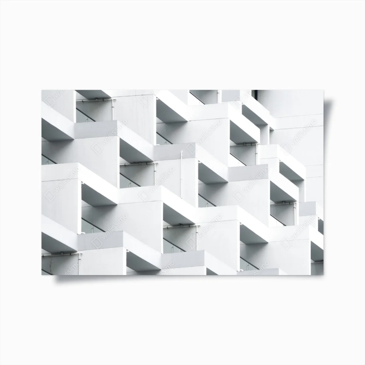 Poster façade géométrique en béton blanc – Wallnifity® Poster façade géométrique en béton blanc – Wallnifity®