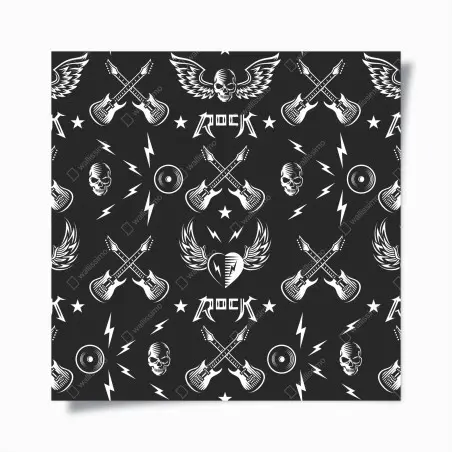Poster motif rock vintage noir et blanc – Wallnifity®
