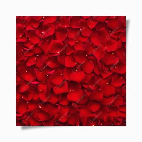 Poster mosaïque de pétales de rose rouges – Wallnifity®