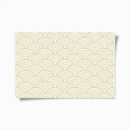 Poster motif de vagues japonaises dorées – Wallnifity®