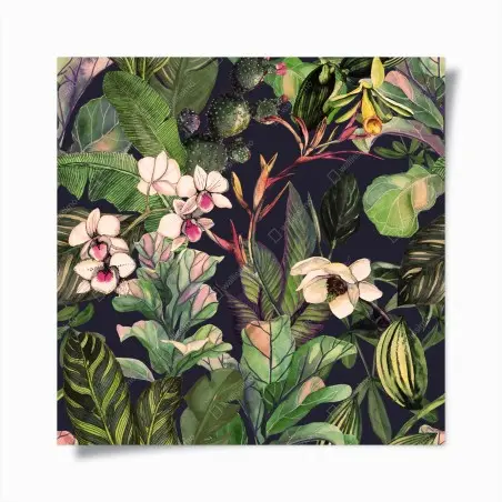Poster jungle florale en aquarelle – Wallnifity®