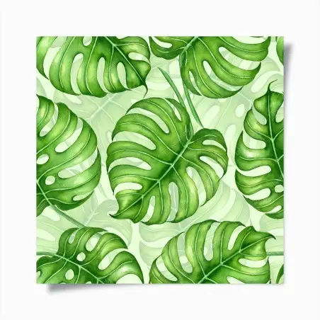 Poster motif tropical de feuilles de monstera – Wallnifity®