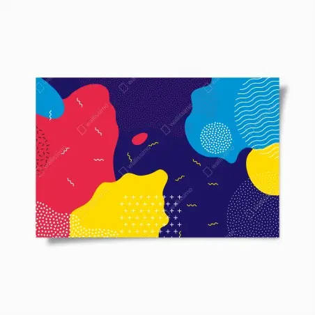 Poster composition abstraite pop art colorée – Wallnifity®