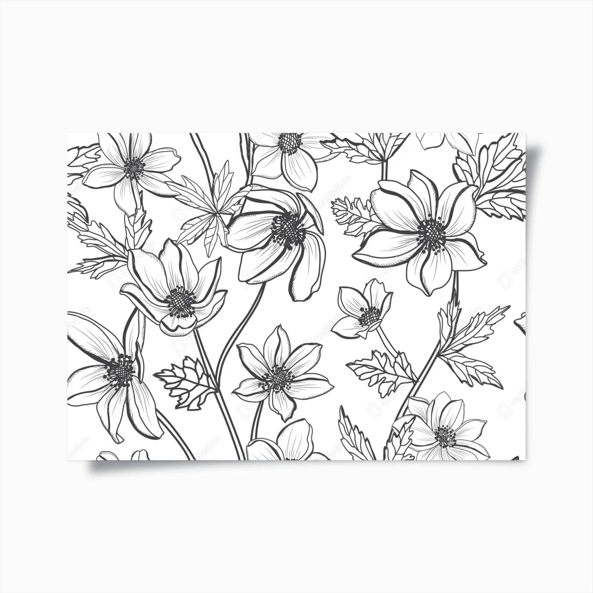 Poster motif floral délicat en noir et blanc – Wallnifity® Poster motif floral délicat en noir et blanc – Wallnifity®