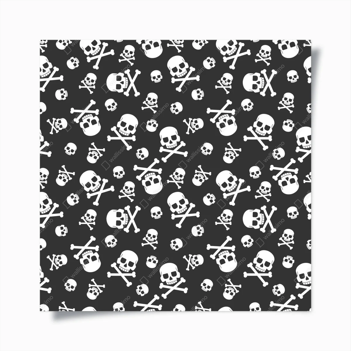 Poster motif crânes et os croisés noir et blanc – Wallnifity® Poster motif crânes et os croisés noir et blanc – Wallnifity®