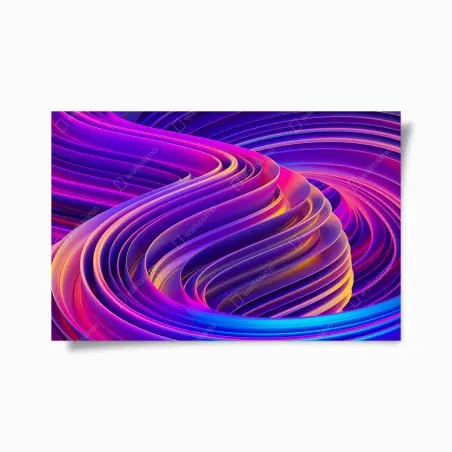 Poster vagues abstraites néon et dégradés fluides – Wallnifity®