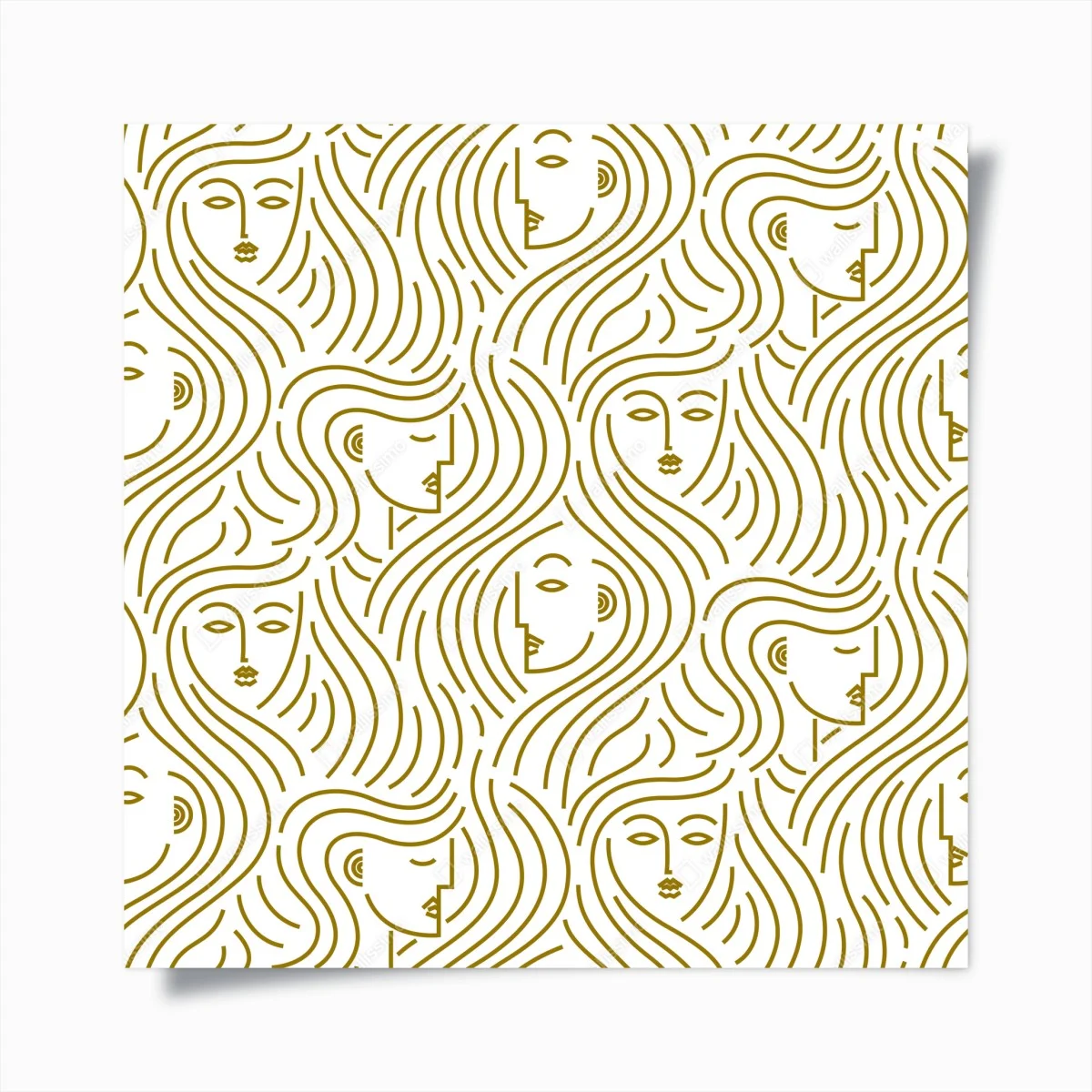 Poster motif de visages dorés aux cheveux ondulés – Wallnifity® Poster motif de visages dorés aux cheveux ondulés – Wallnifity®