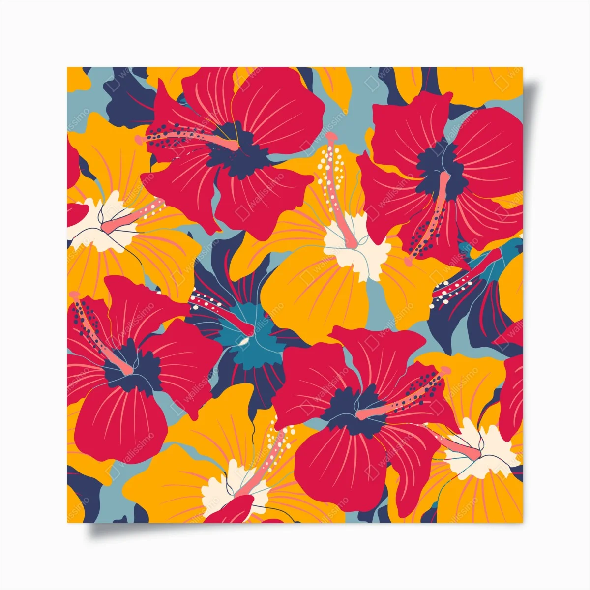 Poster paradis tropical aux hibiscus rétro – Wallnifity® Poster paradis tropical aux hibiscus rétro – Wallnifity®