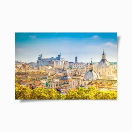 Poster panorama historique de Rome au coucher de soleil – Wallnifity®