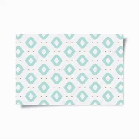 Poster motif losanges turquoise et corail – Wallnifity®