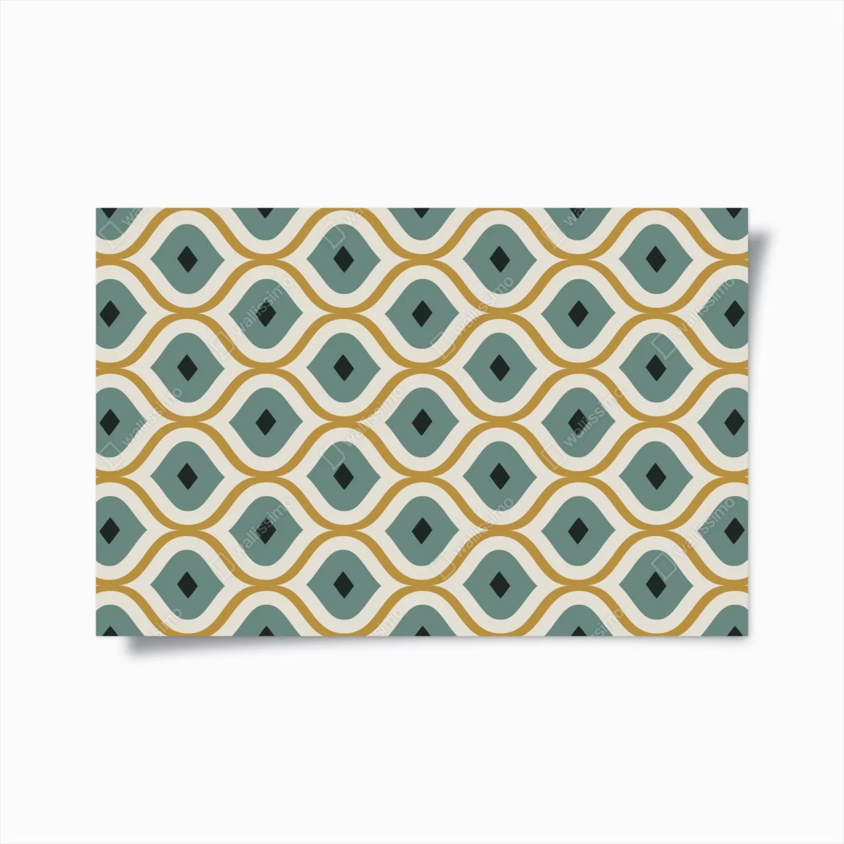 Poster motif géométrique élégant en vert et or – Wallnifity® Poster motif géométrique élégant en vert et or – Wallnifity®