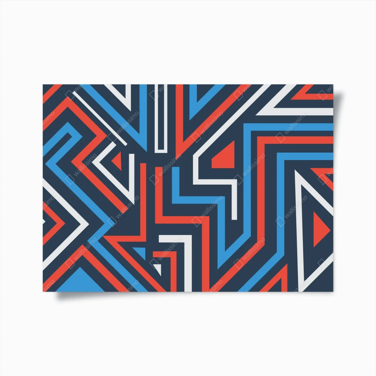 Poster motif géométrique dynamique bleu et rouge – Wallnifity® Poster motif géométrique dynamique bleu et rouge – Wallnifity®