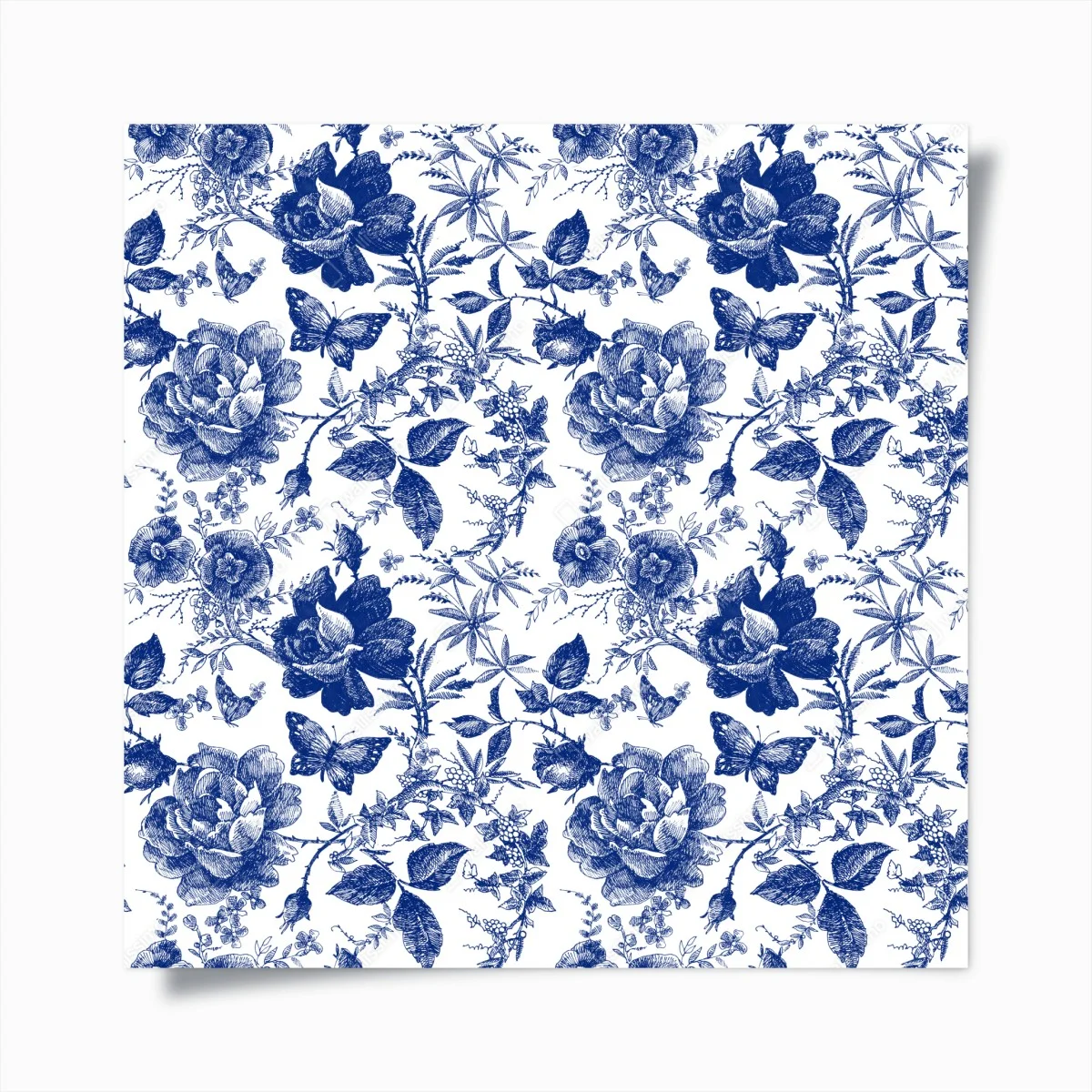 Poster motif floral bleu classique et raffiné – Wallnifity® Poster motif floral bleu classique et raffiné – Wallnifity®