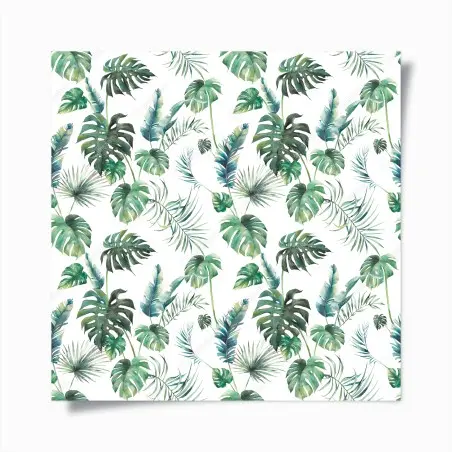 Poster motif feuilles tropicales en aquarelle – Wallnifity®