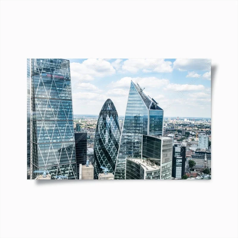 Poster panorama urbain de Londres aux gratte-ciel en verre – Wallnifity® Poster panorama urbain de Londres aux gratte-ciel en verre – Wallnifity®