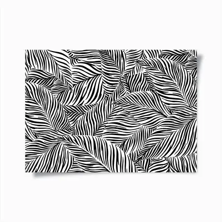 Poster feuillage graphique noir et blanc – Wallnifity®