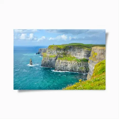 Poster panorama des falaises de Moher et de l'océan – Wallnifity®