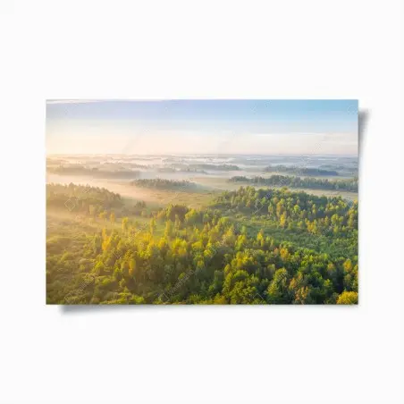 Poster brume matinale au marais de Zvanets – Wallnifity®
