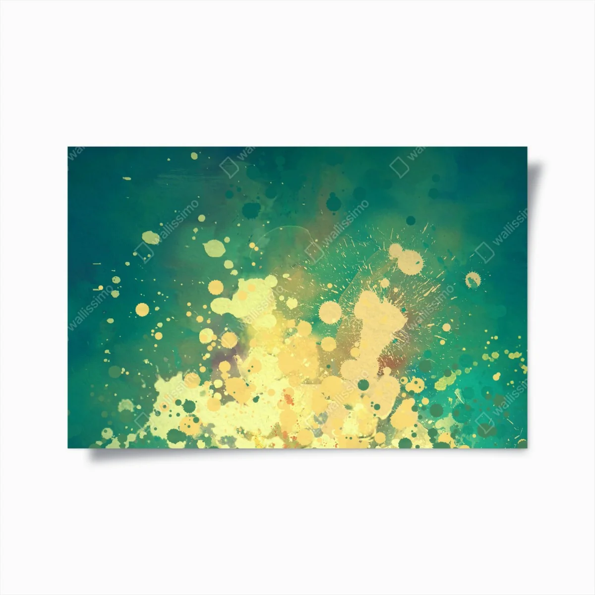 Poster explosion de peinture turquoise et jaune – Wallnifity® Poster explosion de peinture turquoise et jaune – Wallnifity®