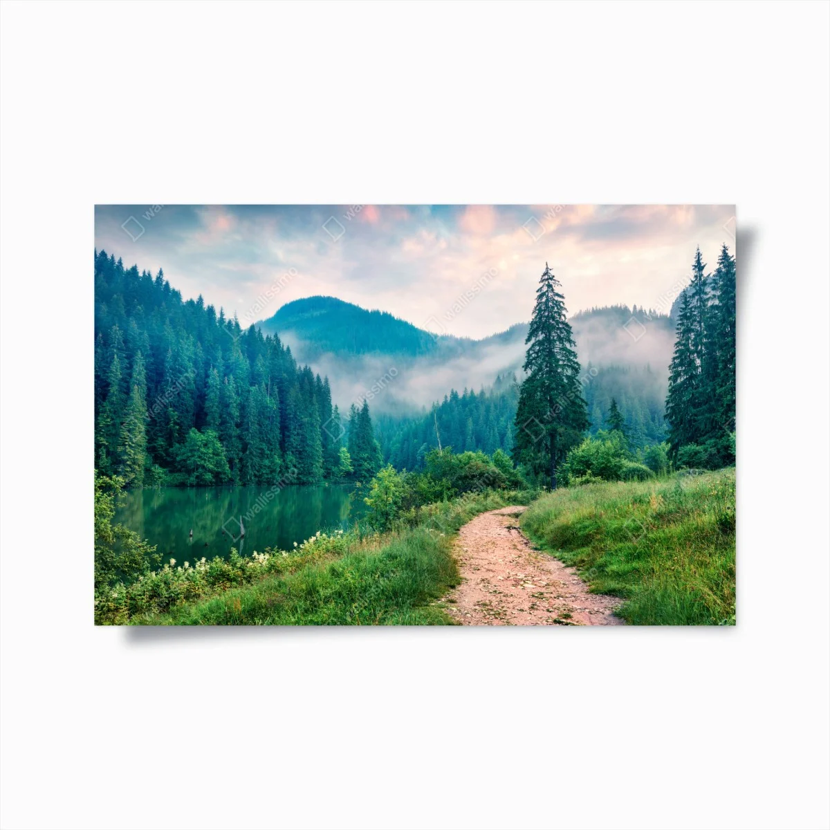 Poster brume matinale sur Lacu Roșu – Wallnifity® Poster brume matinale sur Lacu Roșu – Wallnifity®