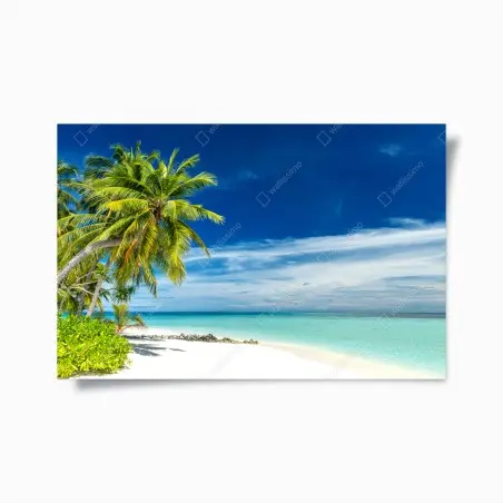Poster côte tropicale aux eaux turquoises – Wallnifity®