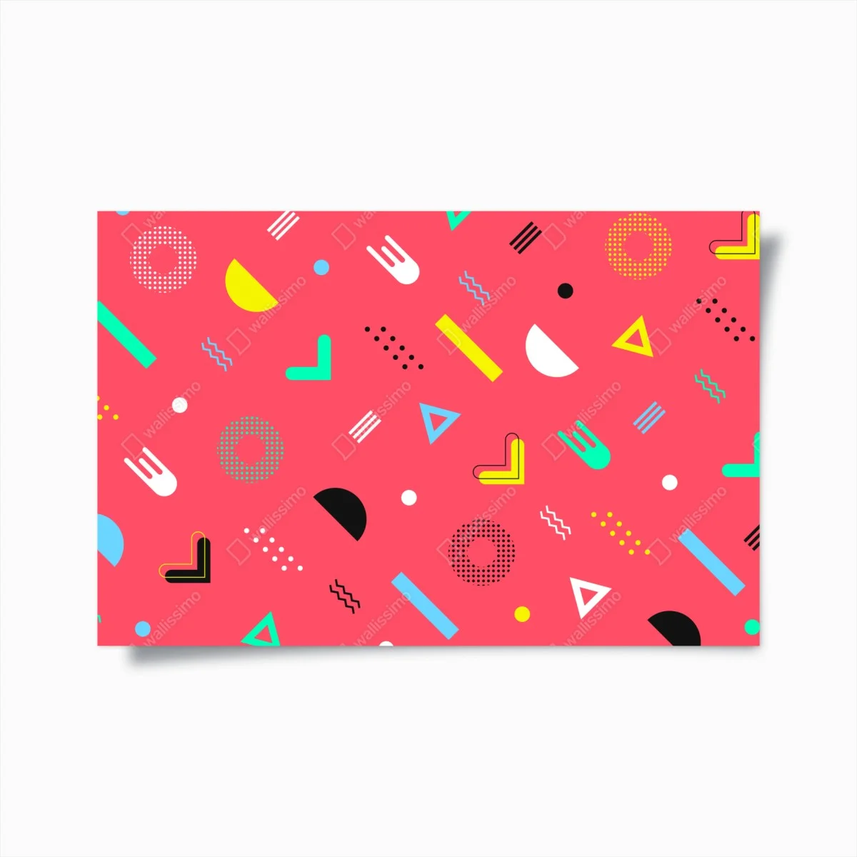 Poster motif géométrique rétro années 80 rose corail – Wallnifity® Poster motif géométrique rétro années 80 rose corail – Wallnifity®