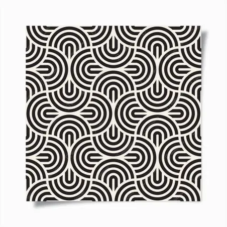 Poster motif géométrique optique noir et blanc – Wallnifity®